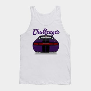 Challenger Srt-8 Purple Stripe Black Tank Top